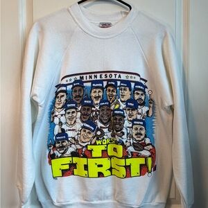 Minnesota Twins “Worst to First” 1991 Vintage Sweatshirt | Size M